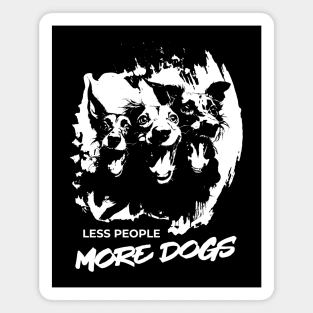 Less People More Dogs Magnet